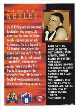 1998 Select AFL Signature Series - Hall of Fame Inductees #HF3 Neil Kerley Back